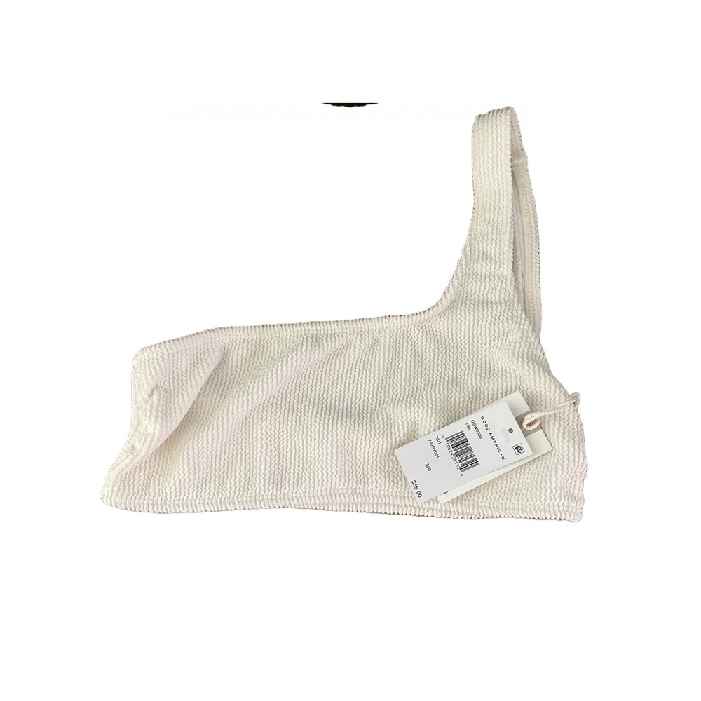NWOT Good American Ivory Always Fit Shoulder Bikini Top Size 3/4 L-XL